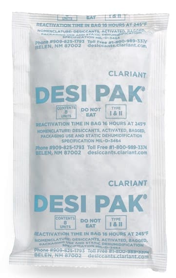1/6 Unit Desi-Pak® Unit-Sized Kraft paper Bags 27x62mm 1200/pail | Desiccant-0