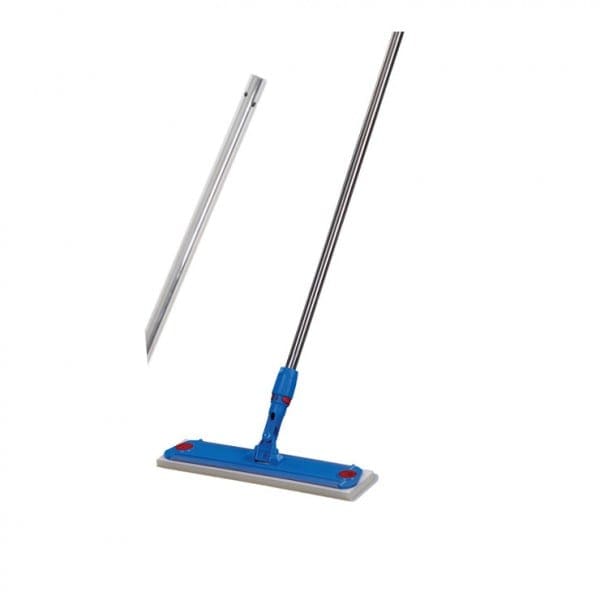 QuickTask™ flat hinged mop head frame, 16" x 6" (40 x 15cm), blue polypropylene-0