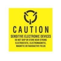 2 x 2, "Caution Sensitive Electronic Devices ... Magnetic Or Radioactive Fields"-0