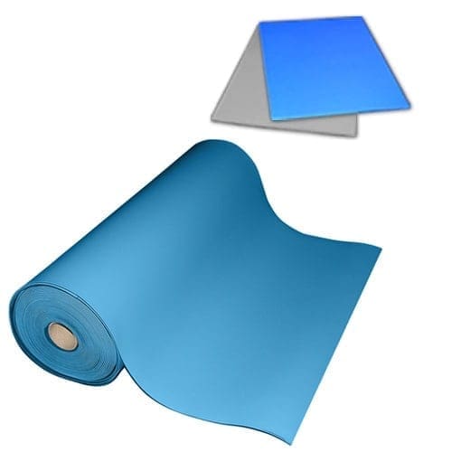 Vinyl Table Mat With Foam Back, Blue, 0.125" x 4' x 50' -0