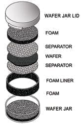 WAFER TRAY, ECT6-150-ASSY-1, 6″ COIN STYLE W/SPRING, CONDUCTIVE, 10/PACK