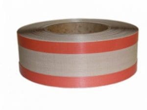 2″ wide PTFE Fabric Tape with 1″ non-sticky Zone down the middle for over the element – 50′ Roll