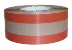 2-1/2″ wide PTFE Fabric Tape with 1″ non-sticky zone down the middle for over the element. – 50′ Roll