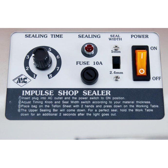 12" Push to Seal Impulse Sealer - PTS-300A - Image 6
