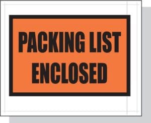 Packing List Envelopes – Stock Printed
