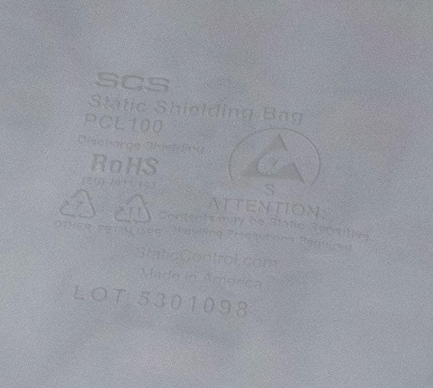 SCS PCL100 Metal-In Static Shielding Bag - Image 3