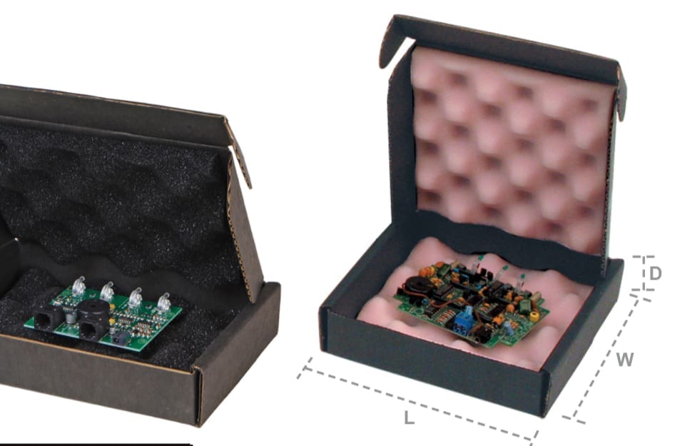 CIRCUIT BOARD SHIPPER BOX ONLY 12-1/2 X 10-1/2 X 2-1/2 IN